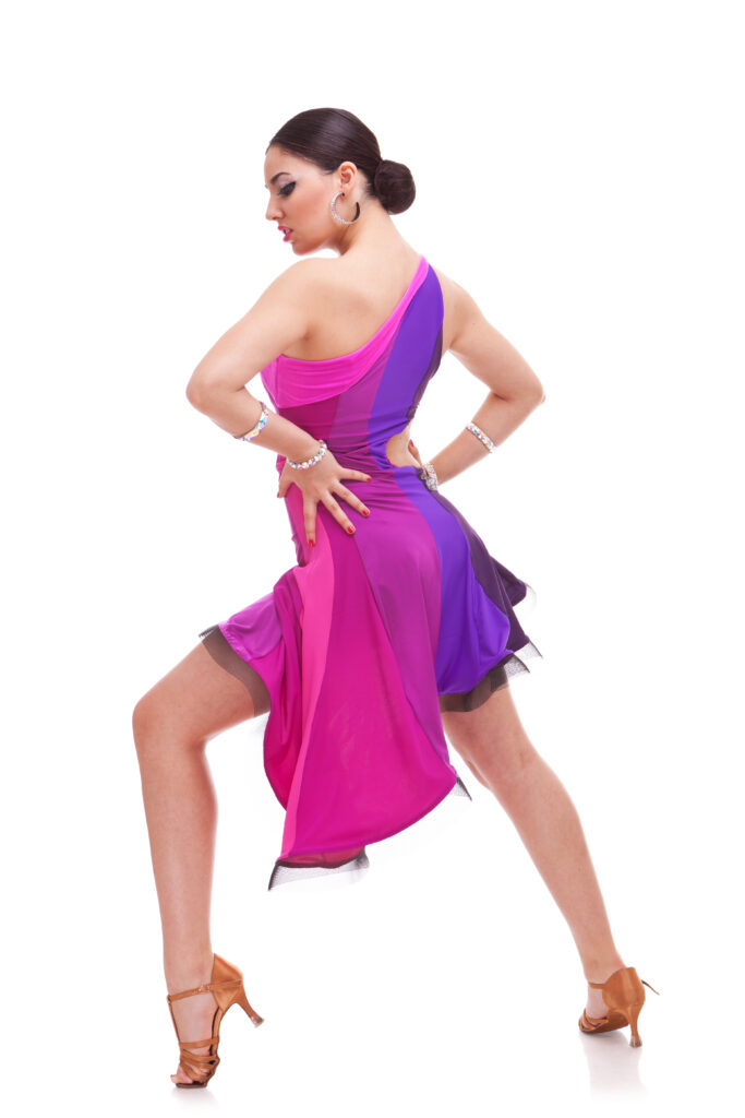 Certified Jive dance instructor teaching basic footwork to adult student